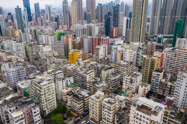 シャム シュイ 2019 香港市街地の航空写真 — ストック写真