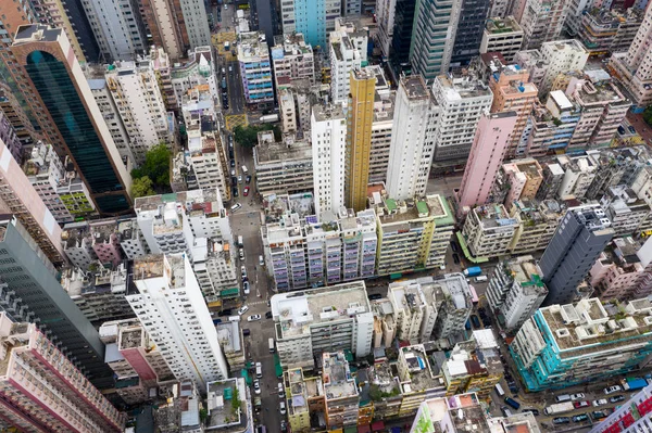 Yau Tei Hongkong Května 2019 Pohled Shora Centrum Města Hongkong — Stock fotografie