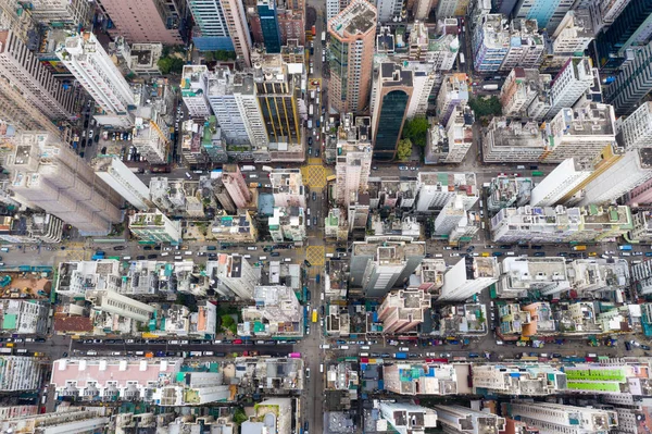 Yau Tei Hongkong Května 2019 Pohled Shora Centrum Města Hongkong — Stock fotografie