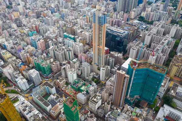 Sham Shui Hong Kong Mayo 2019 Vista Aérea Ciudad Hong —  Fotos de Stock