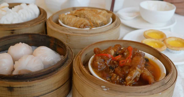 Chinois Dim Sum Dans Restaurant — Photo