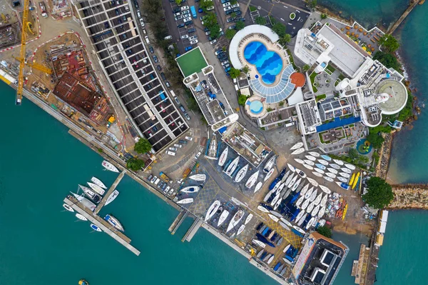 Zátoka Causeway Hongkong Květen 2019 Nejlepší Pohled Jachtařský Klub — Stock fotografie