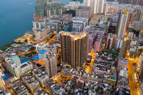 Para Kwa Wan Hong Kong Maio 2019 Vista Superior Cidade — Fotografia de Stock