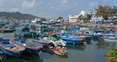Cheung Chau, Hong Kong - 24 Nisan 2019: Cheung chau adası 