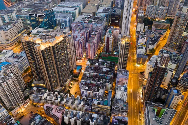 콰완행 2019년 10일 밤홍콩 최고전망 — 스톡 사진