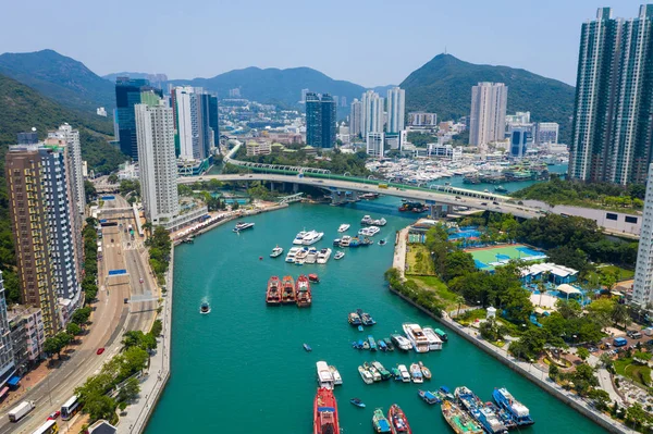 Абердін Гонконг Травня 2019 Повітряна Думка Гонконгу Тайфун Притулку Абердін — стокове фото