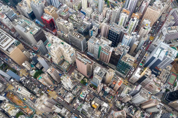 Монг Кок Гонконг Травня 2019 Дрон Літати Над Містом Гонконг — стокове фото
