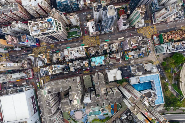 Sham Shui Hong Kong Abril 2019 Vista Superior Ciudad Urbana — Foto de Stock