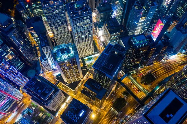 Central Hong Kong Abril 2019 Vista Cima Para Baixo Cidade — Fotografia de Stock