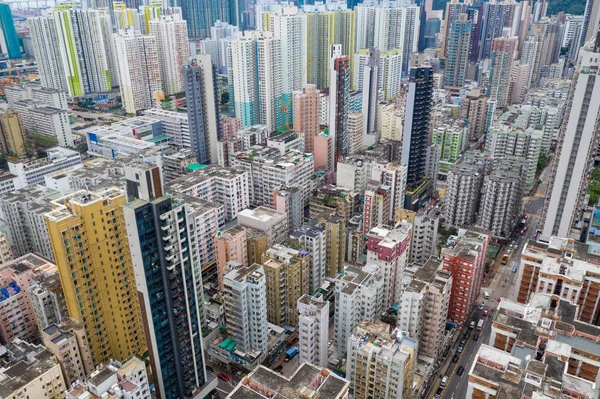 Sham Shui Hong Kong Mayo 2019 Vista Aérea Ciudad Hong — Foto de Stock