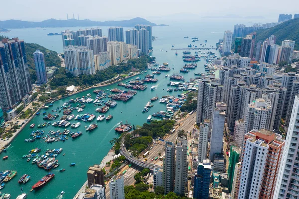 Абердін Гонконг Травня 2019 Зверху Вниз Вид Гонконг Тайфун Притулку — стокове фото