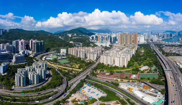 Мей Foo Гонконг Травня 2019 Панорамний Постріл Міста Гонконзі — стокове фото