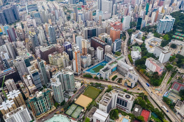 Jordan Hong Kong April 2019 Obere Ansicht Der Stadt Hong — Stockfoto