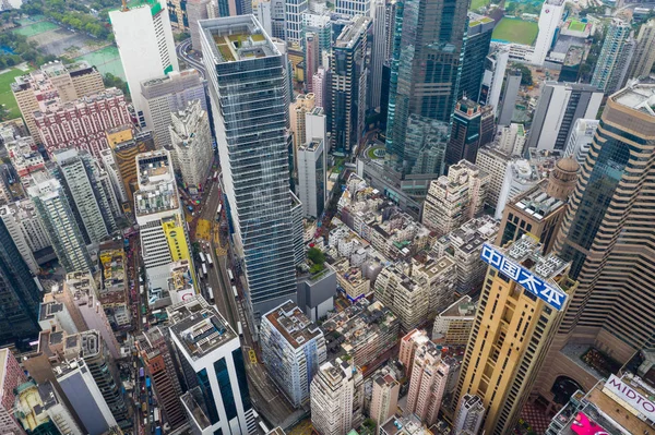 Κόζγουεϊ Μπέι Χονγκ Κονγκ Μαΐου 2019 Κορυφαία Θέα Της Εμπορικής — Φωτογραφία Αρχείου