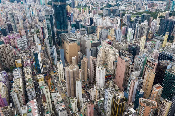 Mong Kok Hong Kong Mei 2019 Bovenaanzicht Van Stedelijke Stad — Stockfoto