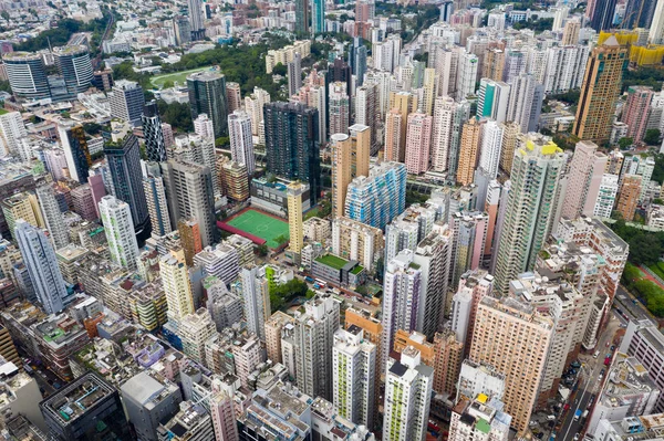 Mong Kok Hong Kong Mei 2019 Bovenaanzicht Van Stedelijke Stad — Stockfoto