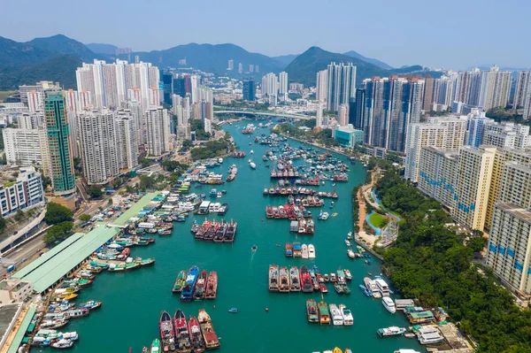 Aberdeen Hong Kong Mai 2019 Blick Von Oben Auf Den — Stockfoto