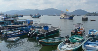 Cheung Chau, Hong Kong - 24 Nisan 2019: Akşam Cheung chau adası