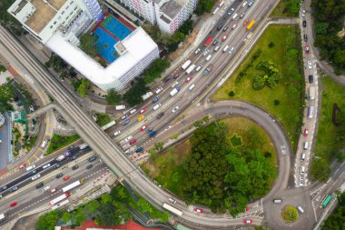 Wong Tai Sin, Hong Kong - 17 Mayıs 2019: Hong Kong şehir merkezi manzarası