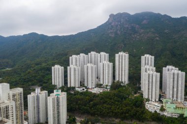 Wong Tai Sin, Hong Kong - 13 Mayıs 2019: Hong Kong şehir manzarası