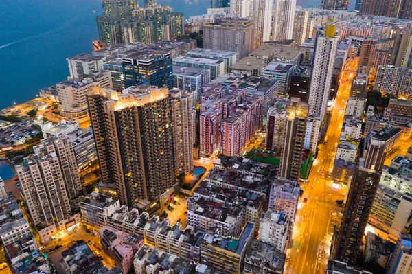 Kwa Wan Hong Kong Mayo 2019 Vista Superior Ciudad Hong —  Fotos de Stock
