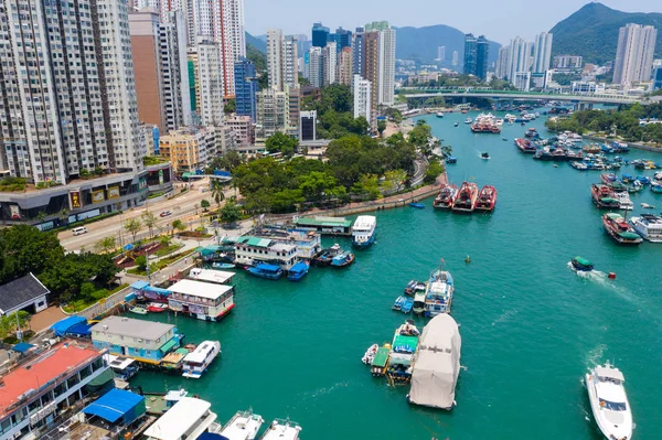 Aberdeen Hong Kong Mai 2019 Blick Von Oben Auf Den — Stockfoto