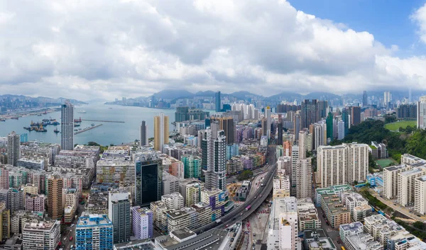 Para Kwa Wan Hong Kong Maio 2019 Vista Superior Distrito — Fotografia de Stock