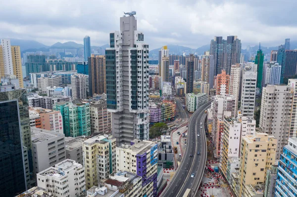 Kwa Wan Hong Kong Maja 2019 Widok Góry Dzielnicę Mieszkalną — Zdjęcie stockowe