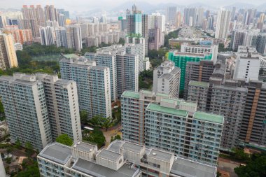 Lok Fu, Hong Kong - 17 Mayıs 2019: Hong Kong şehrinin en iyi görünümü