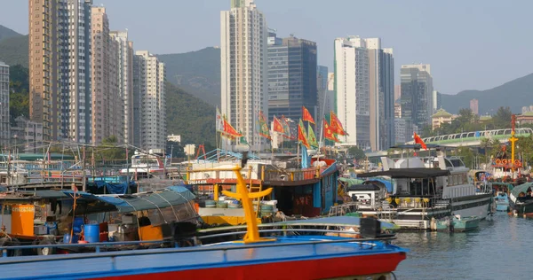 香港仔 2019年5月12日 香港渔港港 — 图库照片