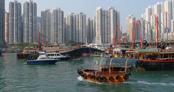 Aberdeen Hongkong Květen 2019 Přístav Hongkongu Aberdeenu — Stock fotografie