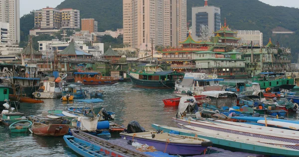 Aberdeen Hong Kong May 2019 Hong Kong Fishing Port Typhoon — Stock Photo, Image