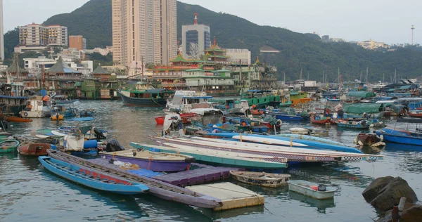 Aberdeen Hong Kong Maggio 2019 Porto Pesca Hong Kong Sera — Foto Stock