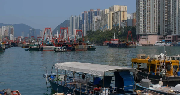 香港阿伯丁 2019年5月12日 香港渔港港 — 图库照片