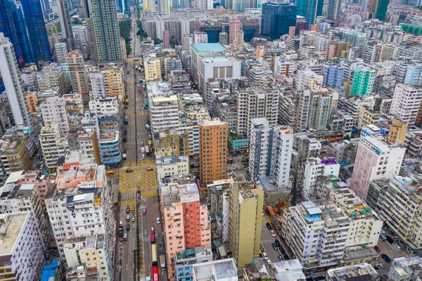 Sham Shui Hongkong Květen 2019 Letecký Pohled Hongkongské Město — Stock fotografie