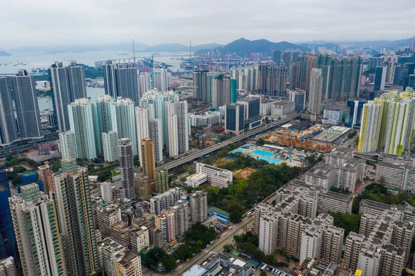 Sham Shui Hong Kong Maja 2019 Widok Góry Hongkong — Zdjęcie stockowe