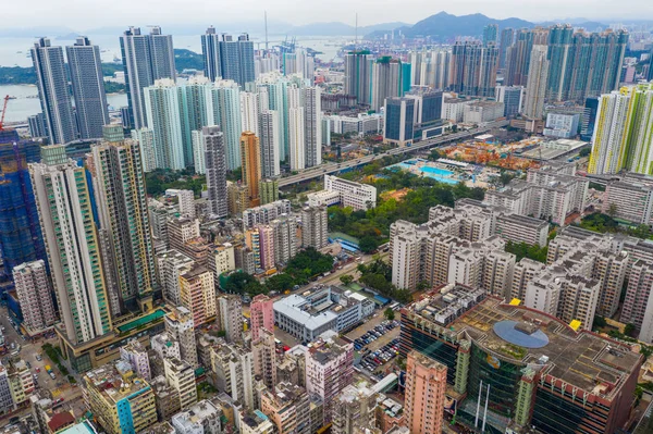 シャム シュイ 2019 香港の街のトップビュー — ストック写真