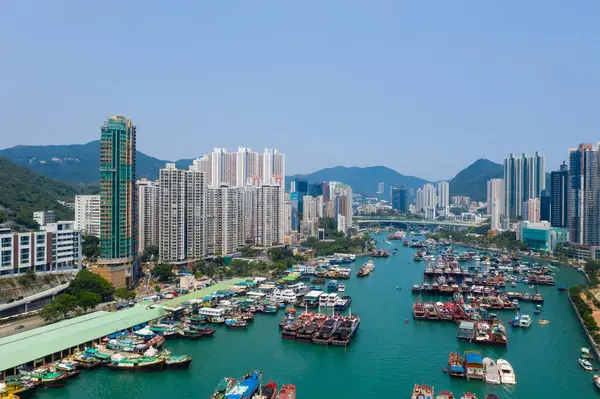 Aberdeen Hong Kong Mayıs 2019 Hong Kong Şehrinin Iyi Görünümü — Stok fotoğraf