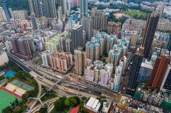 Kwa Wan Hongkong Maj 2019 Top Utsikt Över Hong Kongs — Stockfoto