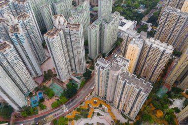 To Kwa Wan, Hong Kong - 17 Mayıs 2019: Hong Kong şehir merkezinin en iyi görünümü