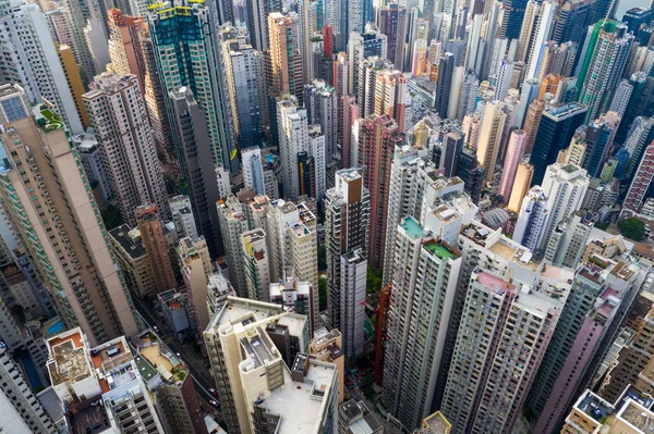 Central Hong Kong Kwiecień 2019 Widok Góry Miasto Hongkong Centrum — Zdjęcie stockowe