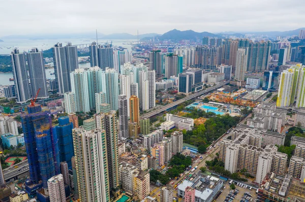 Sham Shui Hong Kong Mayo 2019 Vista Aérea Ciudad Hong — Foto de Stock