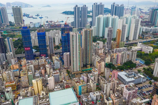 Sham Shui Hong Kong Mayıs 2019 Hong Kong Şehrinin Havadan — Stok fotoğraf