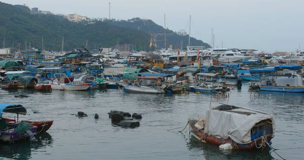Aberdeen Hong Kong Mayo 2019 Barco Pesca Refugio Contra Tifón — Foto de Stock