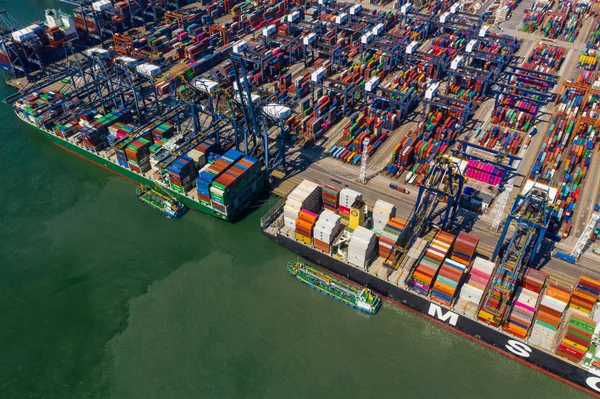 Kwai Chung Hongkong Toukokuuta 2019 Kwai Chung Cargo Terminaali Hongkongin — kuvapankkivalokuva