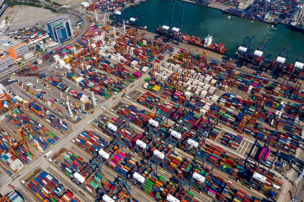 Kwai Chung Hongkong Květen 2019 Kwai Chung Cargo Terminál Hongkongském — Stock fotografie