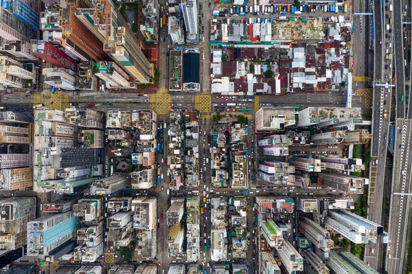 Mong Kok Hong Kong Mayıs 2019 Hong Kong Şehrinin Havadan — Stok fotoğraf