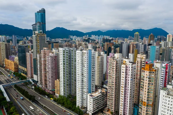 Mong Kok Hong Kong Mayo 2019 Vista Aérea Ciudad Hong —  Fotos de Stock