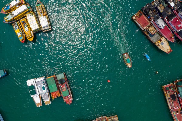 Aberdeen Hongkong Maj 2019 Top View Hong Kongs Hamn Hamn — Stockfoto