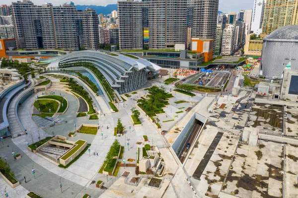 Austin Hong Kong Mayo 2019 Vista Superior Estación Oeste Hong — Foto de Stock